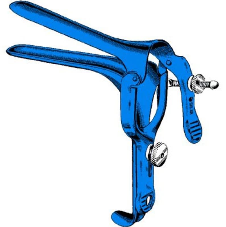 Sklar Instruments Pederson Vaginal Speculum, Stainless Steel with Insulated Coating, for LEEP Procedures - Speculum Vag LEEP Peder SS - Image 1