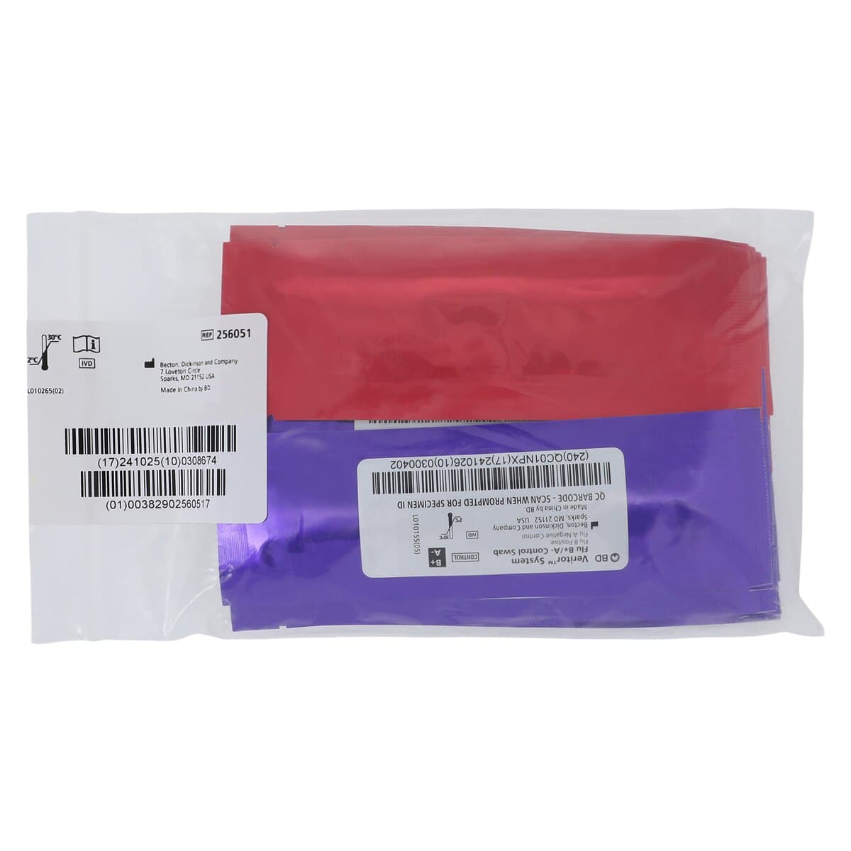 BD Veritor Flu Swab Control A+/B- (Influenza A Positive/B Negative Control Swabs), 10 Count thumbnail 2