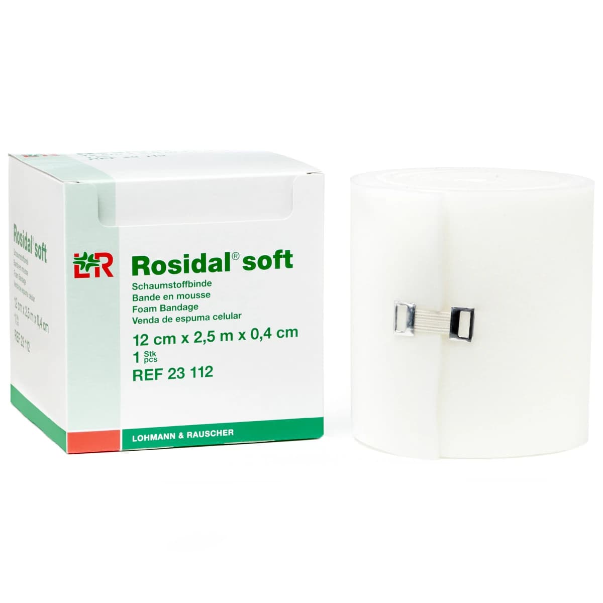 Rosidal Soft Polyurethane Foam Island Padding Roll, 4.7" x 0.16" x 2.5m, Non-Adherent, Adhesive, Latex-Free - Rosidal Soft Foam Roll 2.5m - Image 1