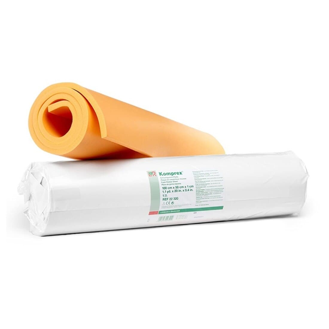 Komprex Synthetic Latex Foam Rubber Padding Sheet, 39.4" x 20", Beige, Absorbent - Komprex Foam Rubber Sheet - Image 1