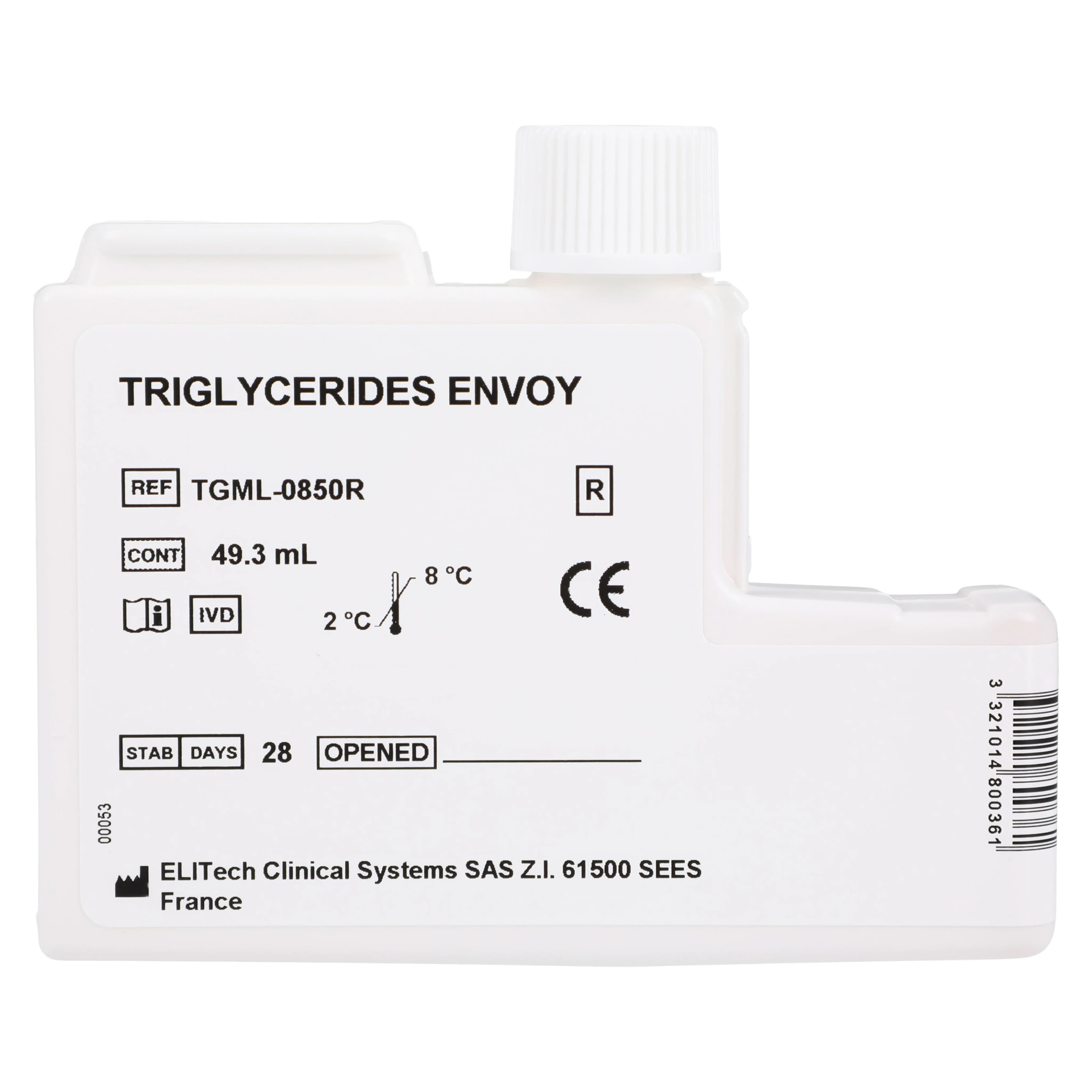 Envoy 500 Triglyceride Reagent Test Kit, 8x45mL, 1200 Count thumbnail 3
