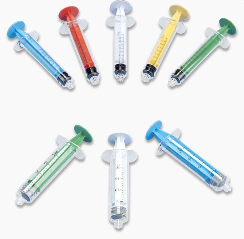 DeRoyal Needleless Syringe, 10cc, Yellow, No Dead Space, 50/Case - Syringe w/o Needle Yellow - Image 1