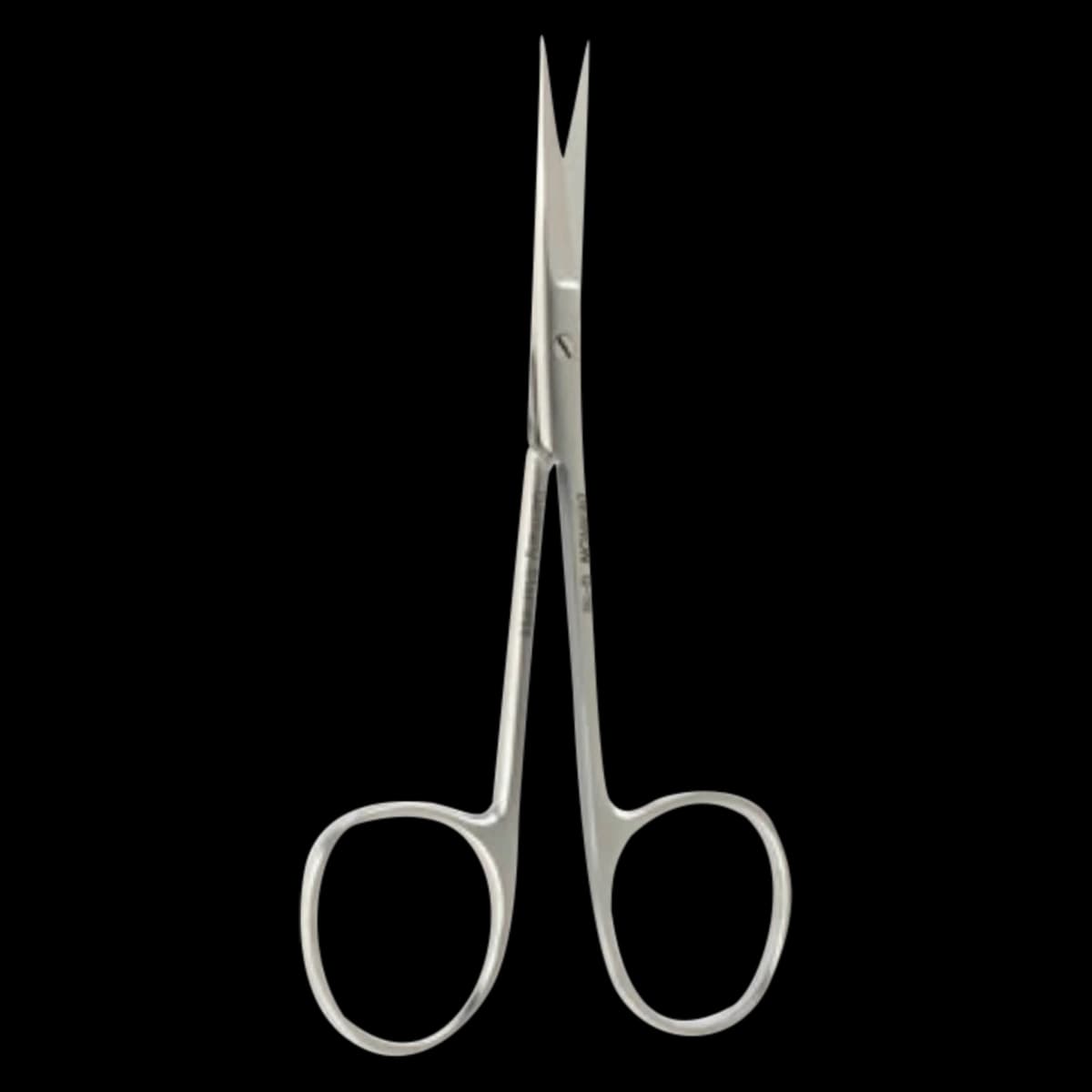 Derron Surgical Instruments Iris Scissors, Straight, 4" Stainless Steel, Each - Scissor Iris Straight - Image 1