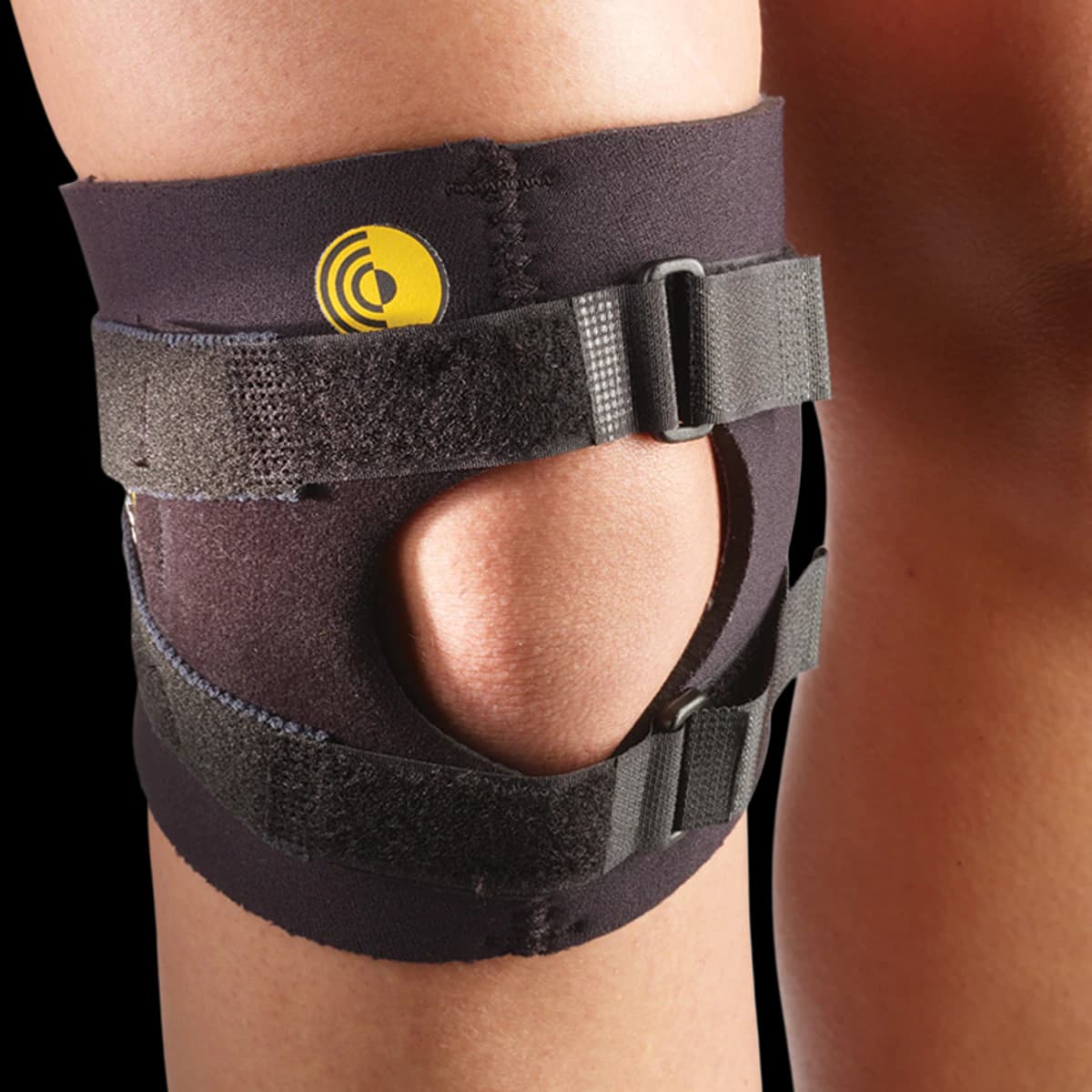 Knee-O-Trakker Stabilizer Support Knee, Neoprene, Adult, Medium (14-15"), 6" Black - Knee-O-Trakker 6"Black Medium - Image 1
