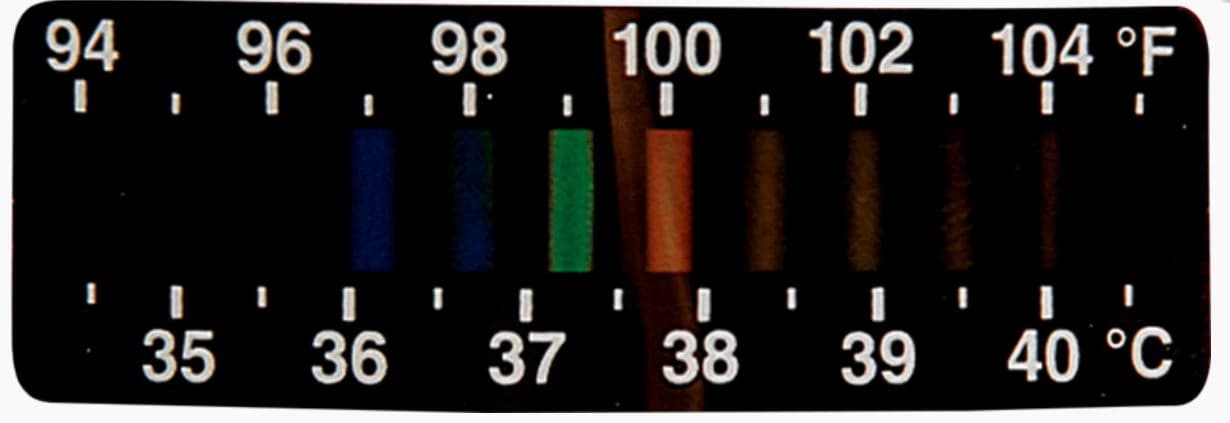 DeRoyal Sensostrip LCD Temperature Indicator, Large, 100/Box - Indicator Temp Sensostrip LCD - Image 1