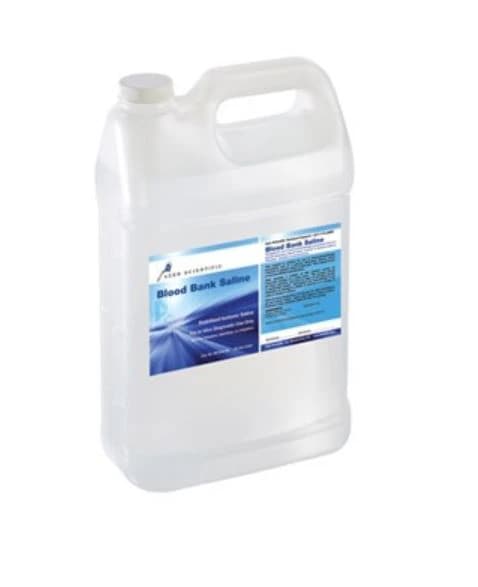 Azer Scientific Blood Bank Saline Reagent, pH 6.5-7.0, 1 Gallon, 4/Case thumbnail 2
