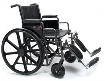 Graham-Field Traveler HD Transport Wheelchair, 20" x 18" Seat, 500 lb Capacity - Wheelchair Traveler HD 20x18" - Image 1