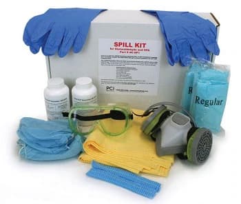 Spill Kit Glutaraldehyde/OPA with Glute Out Neutralizer, Respirator, Shoe Covers, Goggles, Mats, Bucket, Gloves, Gown, Cap - Spill Kit Glutaraldehyde/OPA - Image 1