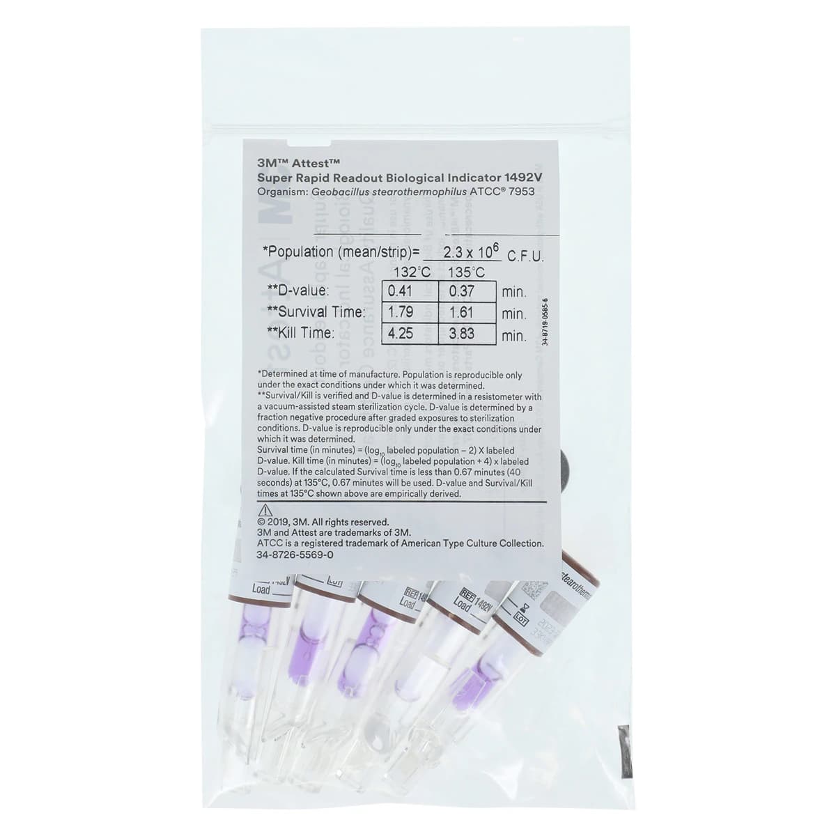 Attest Super Rapid 5 Biological Indicator Steam+ Challenge Pack, 1-Hour Read, 24/Case thumbnail 2