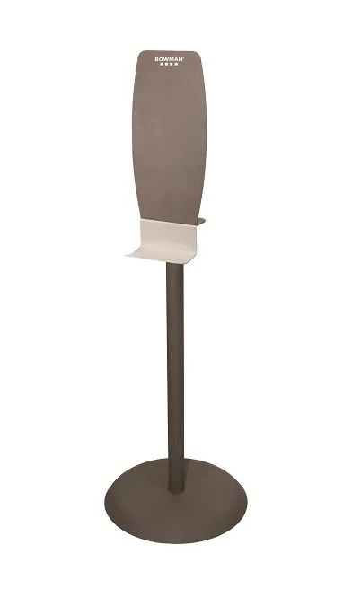 Marketlab Floor Stand for Hand Sanitizer, Quartz Gray ABS Plastic, 18" x 18" x 54.7" - Stand Floor f/Hand Sanitizer - Image 1