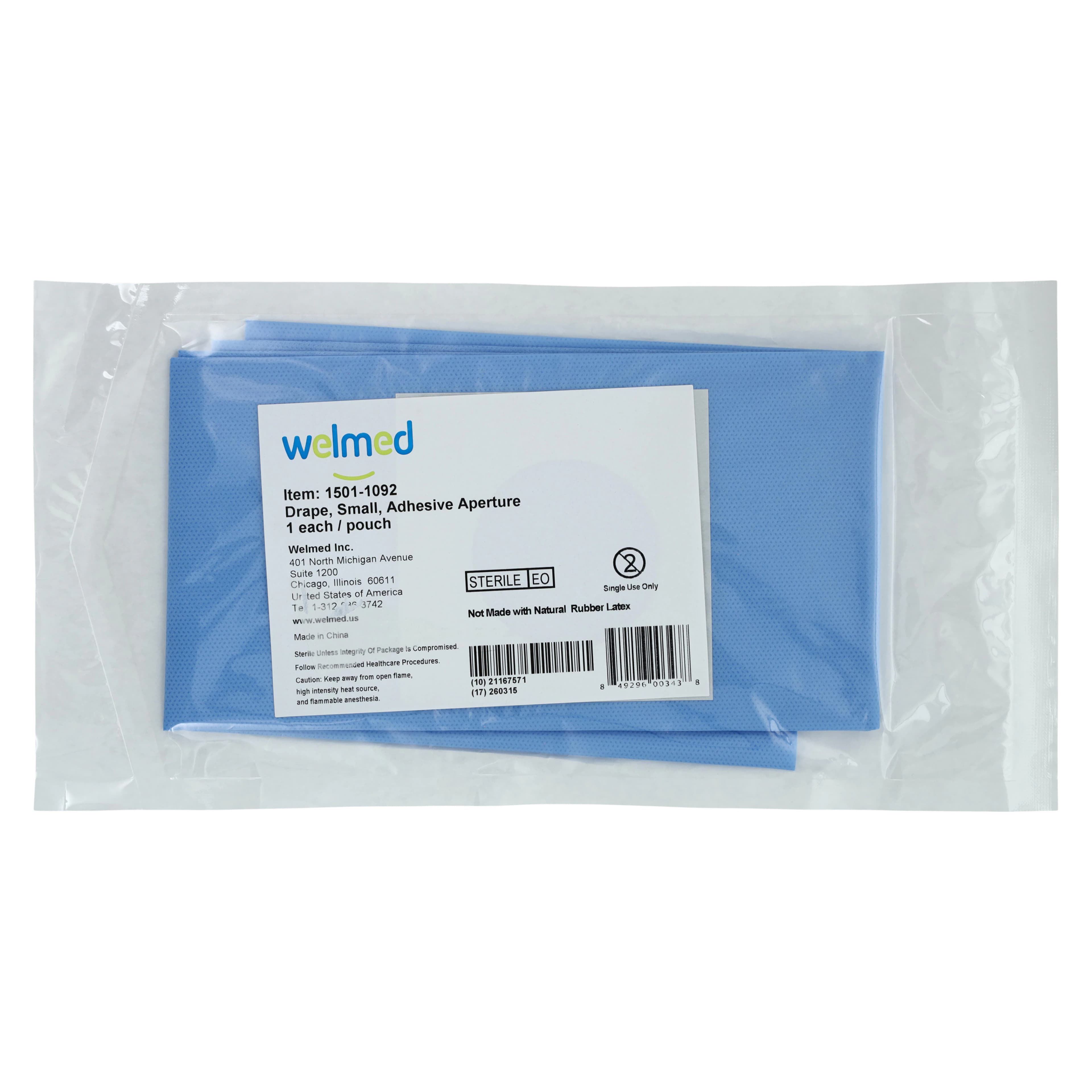 Welmed Clearview Sterile Fenestrated Surgical Drape, 22-1/2" x 26" - Drape Aperture - Image 1