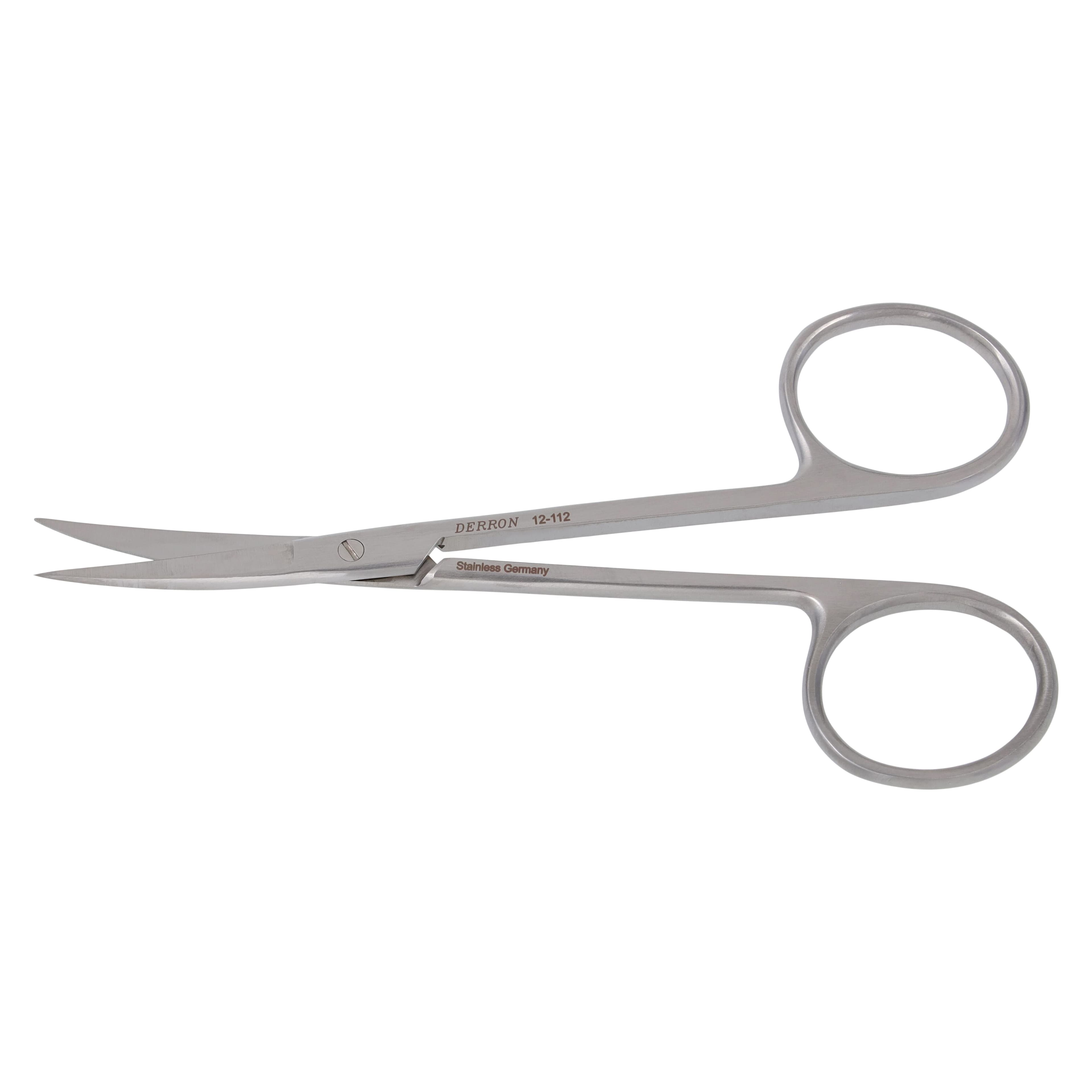 Derron Surgical Instruments Iris Scissors, Curved, 4-1/2" Stainless Steel, Each thumbnail 2