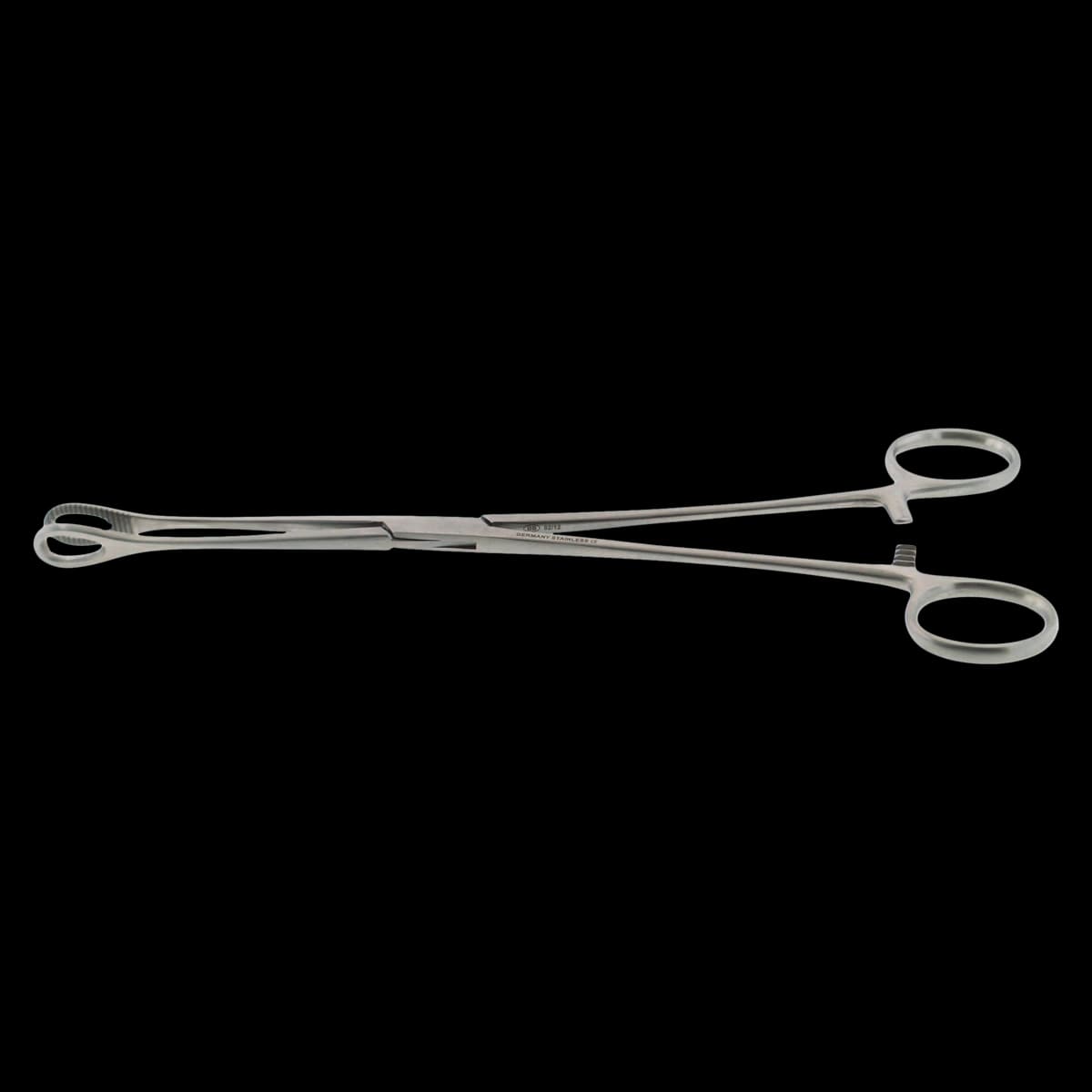 Foerster Sponge Forceps, Straight, 9-1/2", Stainless Steel, Autoclavable, Each - Forceps Foerster Serr - Image 1