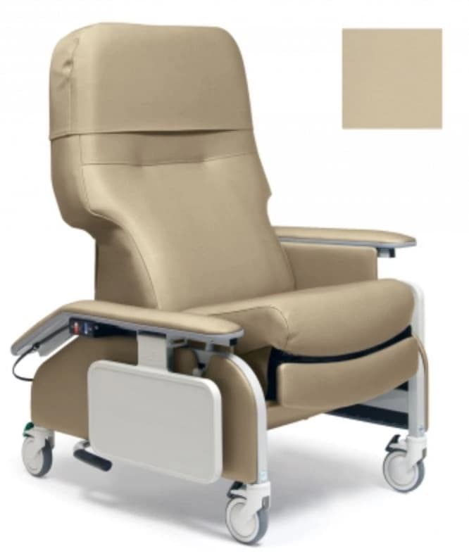 Lumex Deluxe Clinical Recliner with Drop Arms, 350 lb Capacity, Warm Taupe - Recliner Lumex Deluxe DrpArm - Image 1