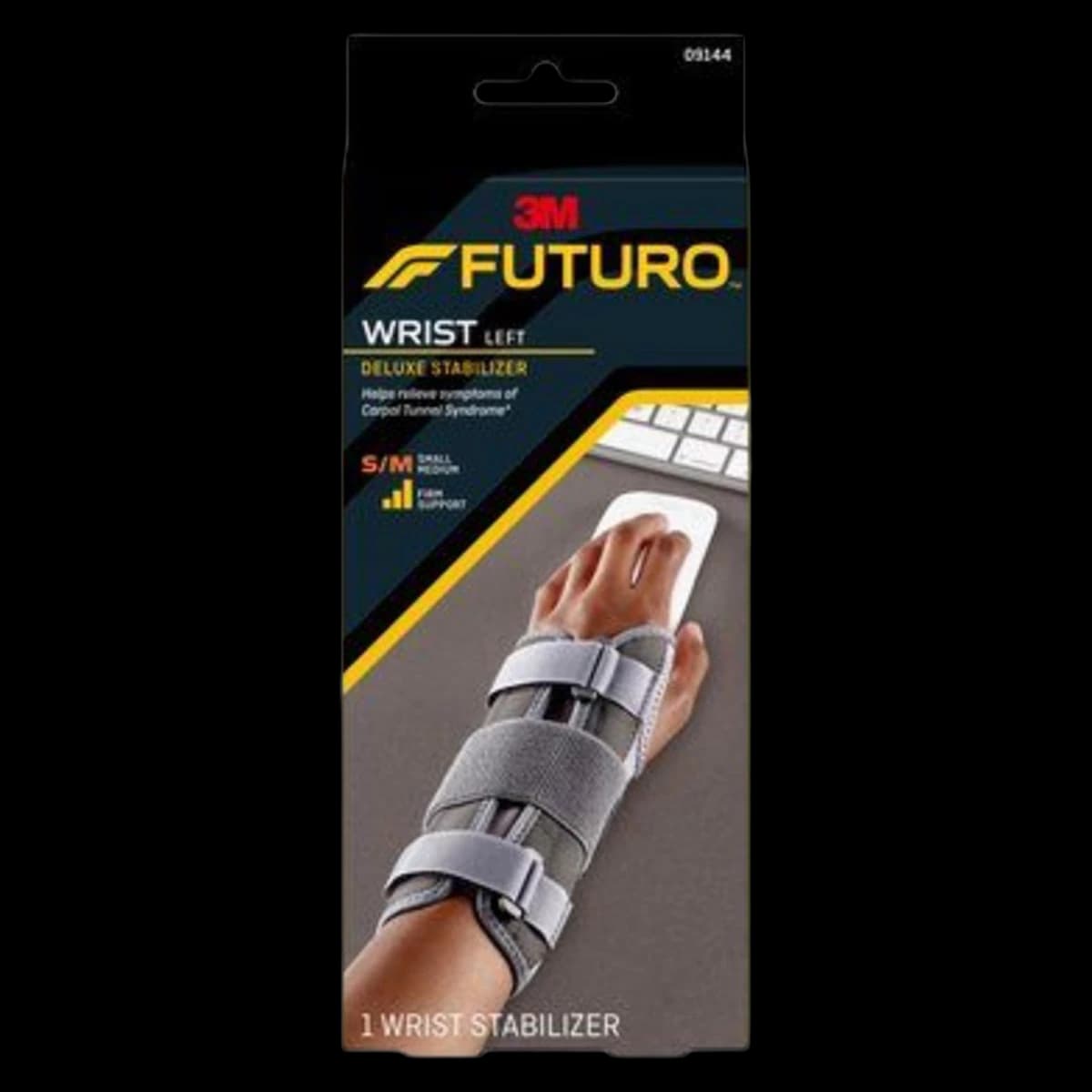 3M Futuro Deluxe Wrist Stabilizer, Left, Large/X-Large (7.5-9"), 3/Pk, 45538ENT - Stabilizer Wrist Futuro Dlx - Image 1