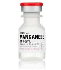Manganese Concentrate Injection, 0.1 mg/mL, Preservative-Free, Single-Dose Vial, 10 mL, 25/Package - Manganese Conc Inj SDV 10mL - Image 1