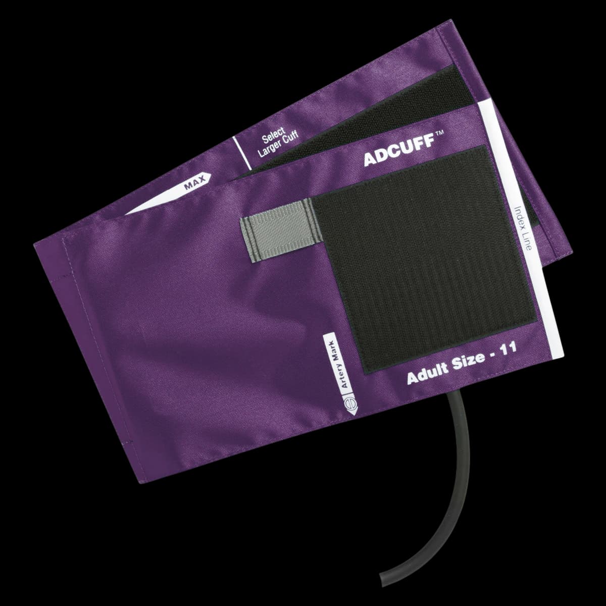 ADC Adcuff Blood Pressure Cuff & Bladder, Size 11, Purple, Latex-Free, 1-Tube, for Palm Style Instruments thumbnail 2