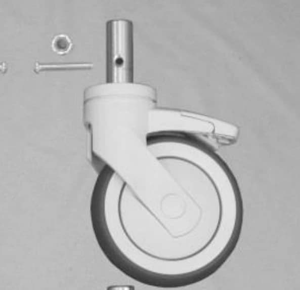 Winco Mfg Directional Nylon Caster for 6" Stools, Locking, Each - Directional Nylon Caster for 6 - Image 1