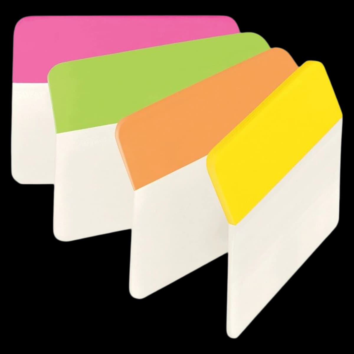 Post-it Durable Hanging File Folder Tabs, Assorted Colors, 2 in x 1.5 in, 24/Pack - Tab Hanging File Folders Asort - Image 1