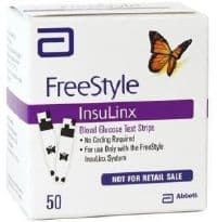 FreeStyle Glucose Test Strips, CLIA Waived, 50 Strips per Bottle, 12 Bottles per Case - Strip Glucose FreeStyle - Image 1