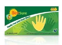 BeeSure Latex Exam Gloves, Powder-Free, Non-Sterile, X-Large, White, 100/Box, BE2819 - BeeSure Latex Powder-Free - X-Large - Image 1