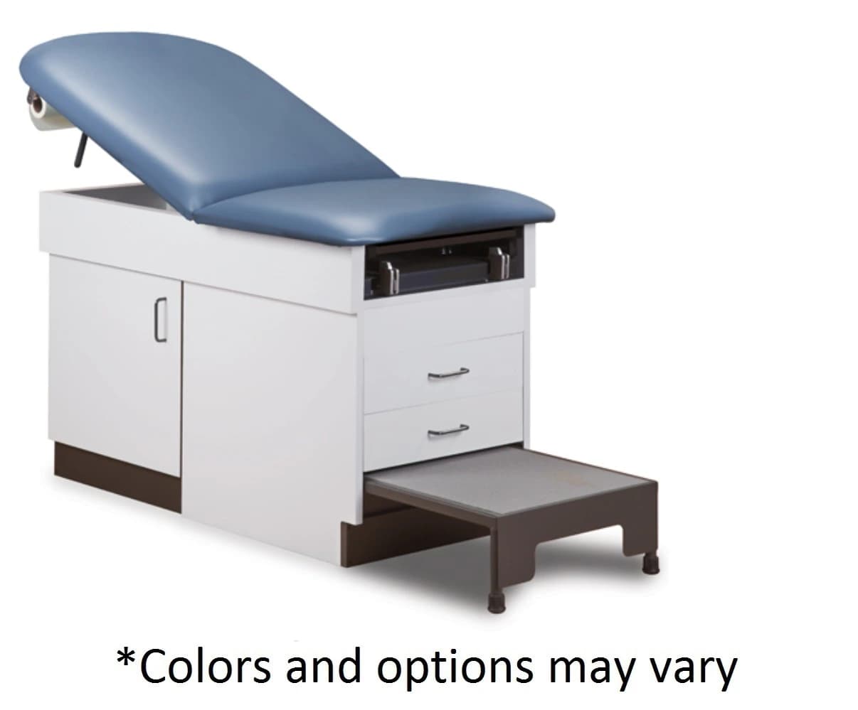 Clinton Industries Family Practice Exam Table with Step Stool, 400 lb Capacity, Color to be Specified - Table Family Prac w/Step Stool - Image 1
