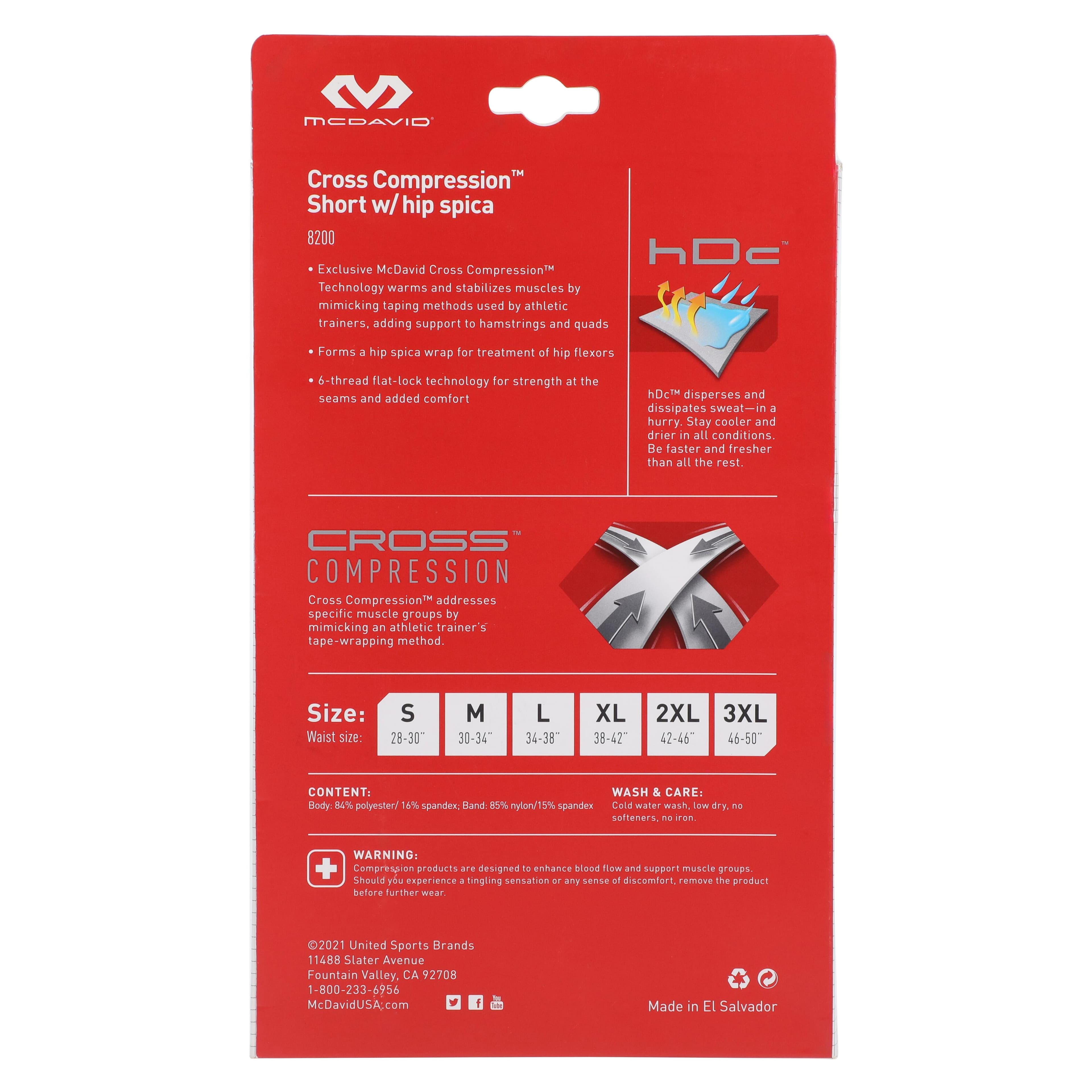 Cross Compression Shorts, Adult Small (28-30"), United Sports Brands thumbnail 5