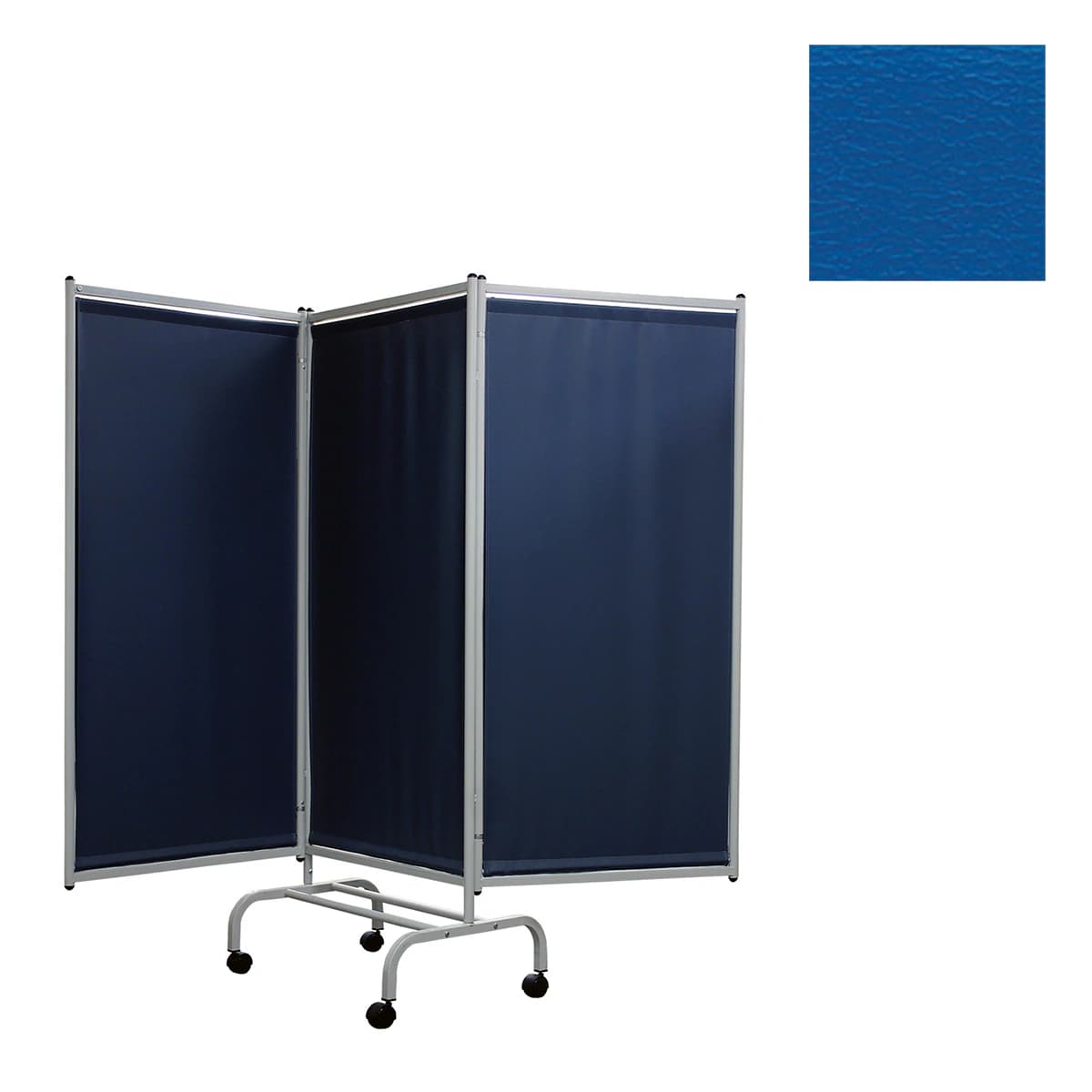 Winco Designer Privacy Screen, 3-Panel, Steel, Royal Blue, Each - Screen 3-Panel Designer - Image 1