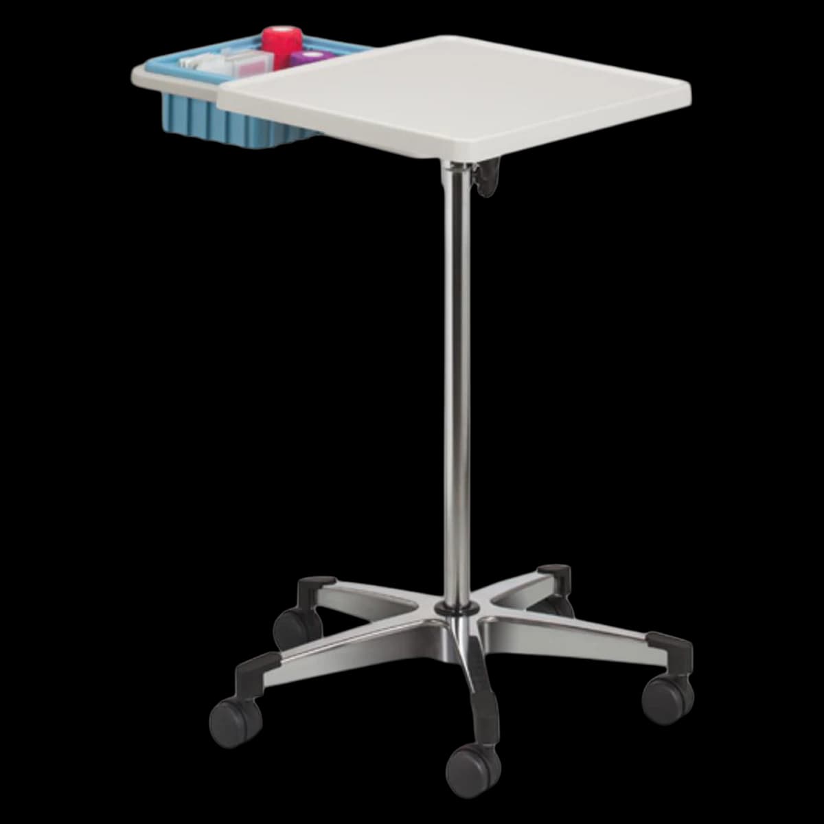 Clinton Industries Phlebotomy Workstation, Mobile, 18" x 27.25" x 27.25-42.25", 2" Swivel Casters - Workstation Phleb Mobile - Image 1