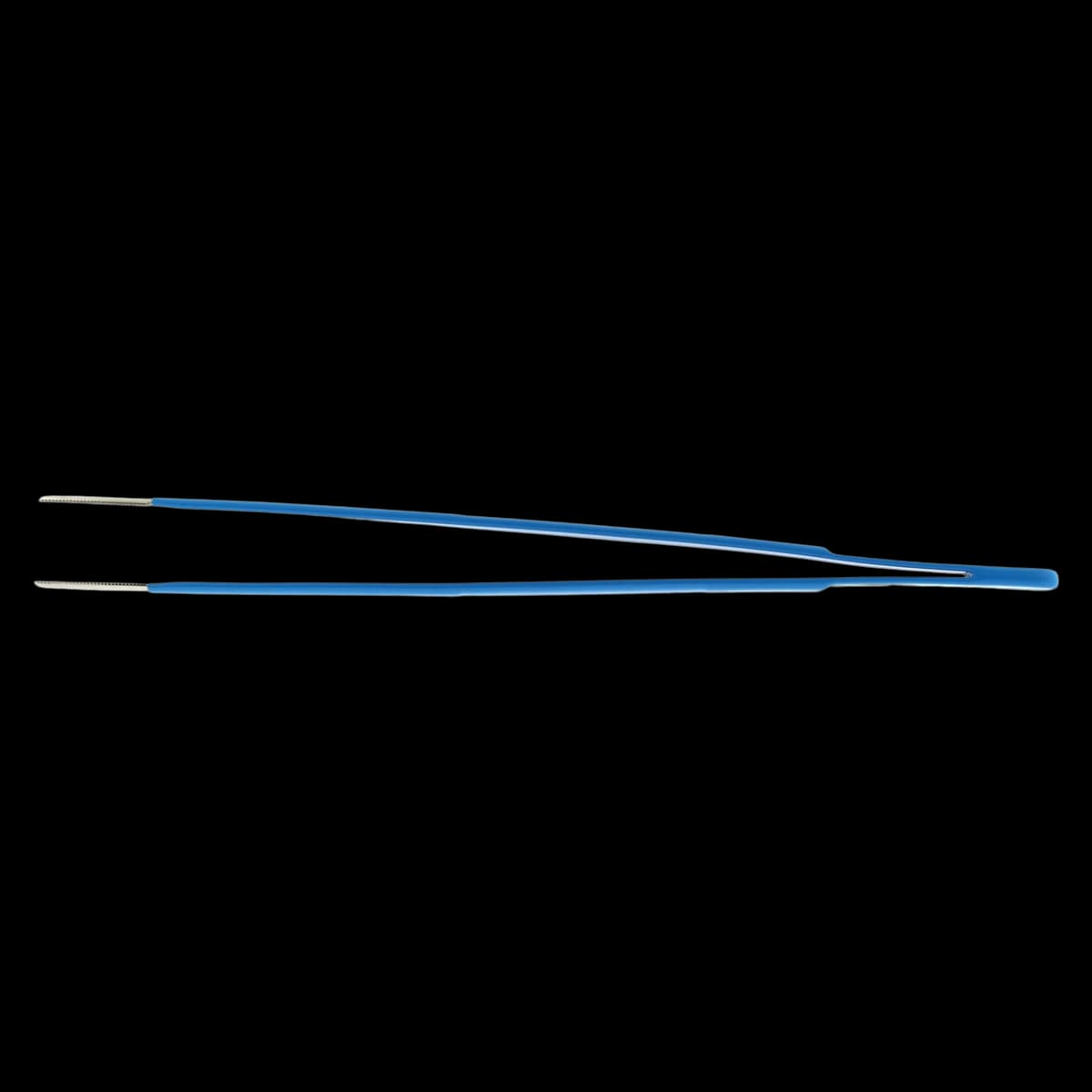BR Surgical Dressing Forceps, Serrated, Blue Coated, Stainless Steel, Each - Forcep Dressing Leep Serrated - Image 1