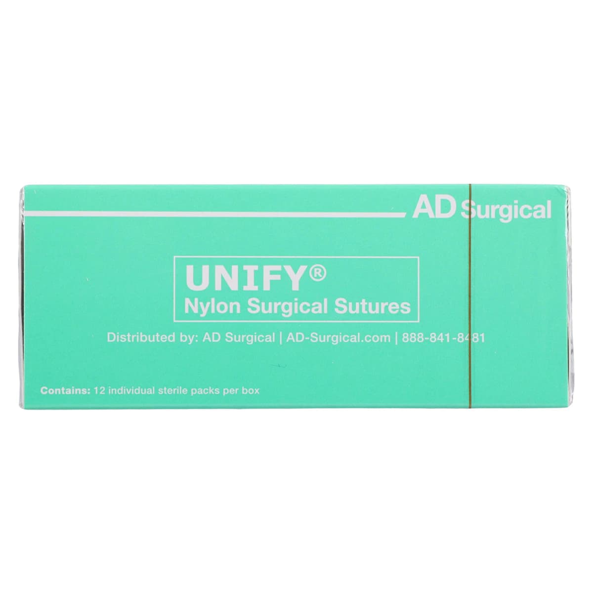 Unify Nylon Monofilament Suture, 4-0, 10", FS-2 Reverse Cutting 3/8 Circle Needle 19mm, Black, 12/Box thumbnail 3