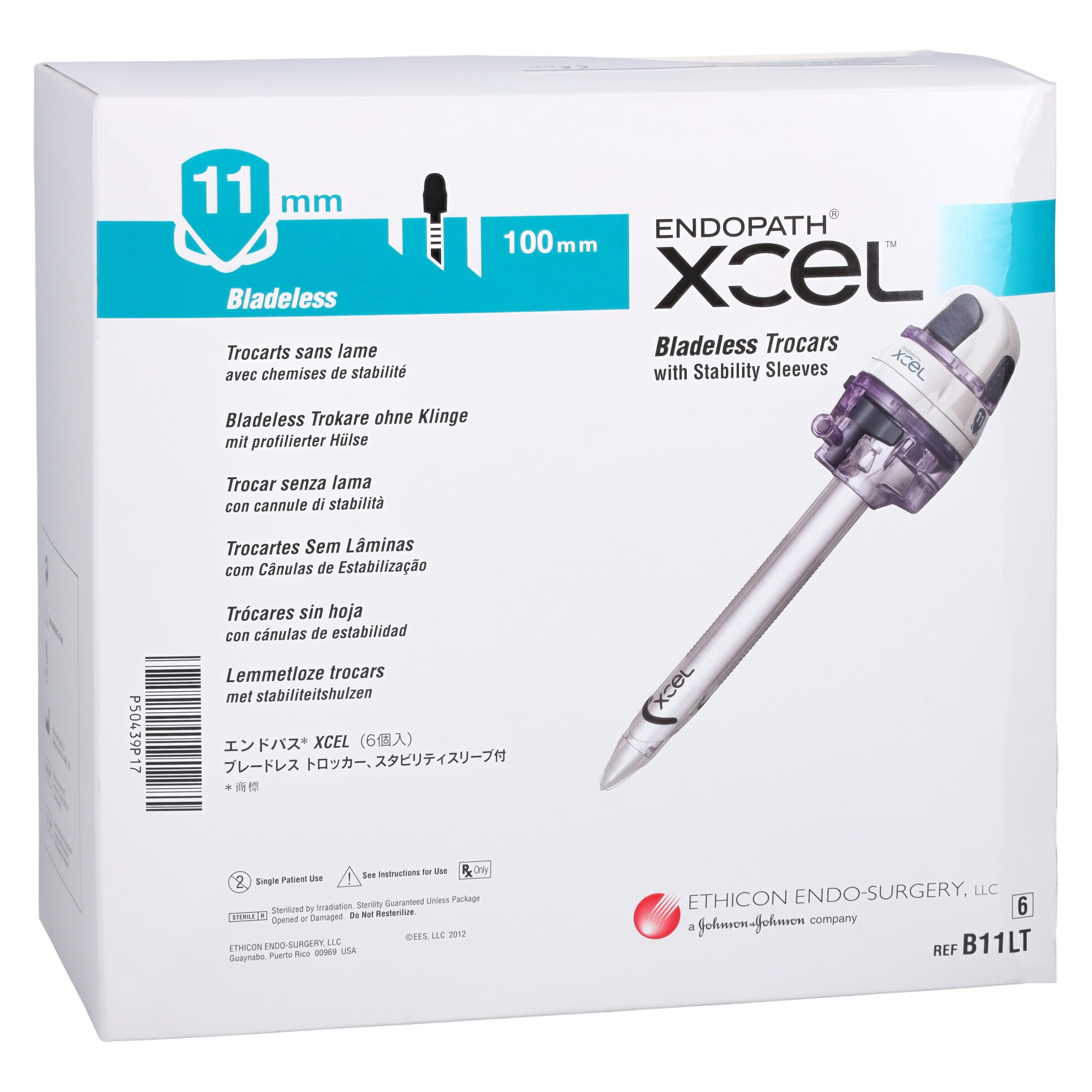 Endopath Xcel Access Trocar, Bladeless Stabilizing Sleeve, 11mm x 100mm - Trocar EndoXcel Bldls Stab Slv - Image 1