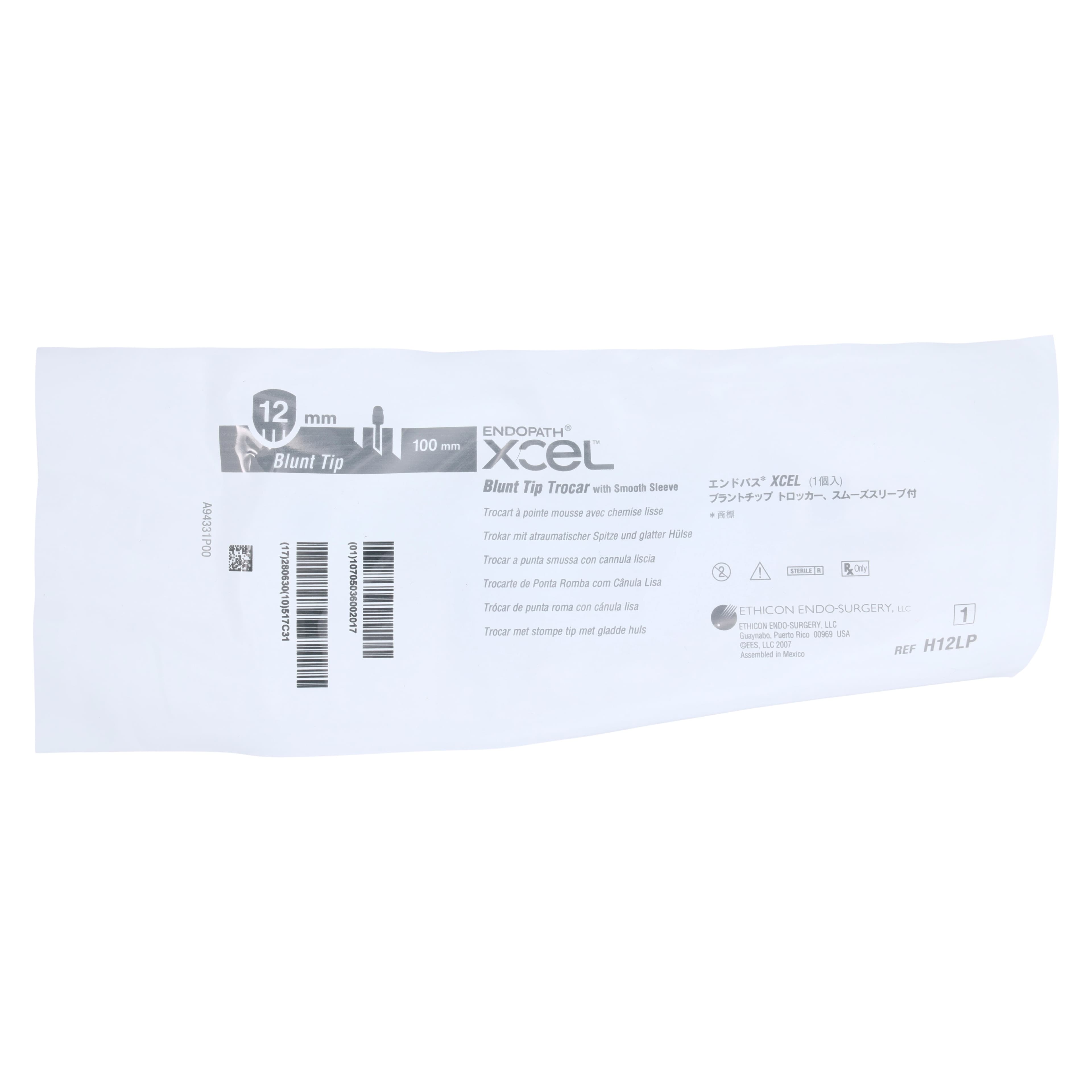 Endopath Xcel Surgical Trocar, 12mm x 100mm, Blunt Tip, Smooth Sleeve thumbnail 2