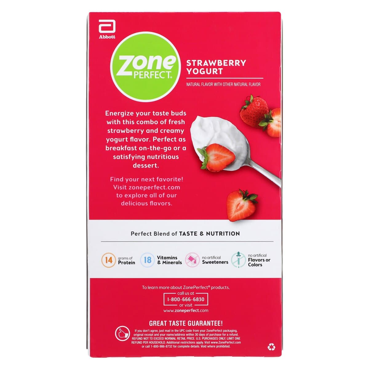 Zone Perfect Protein Bar, Strawberry Yogurt, Bag-In-Box, 12/Box thumbnail 2