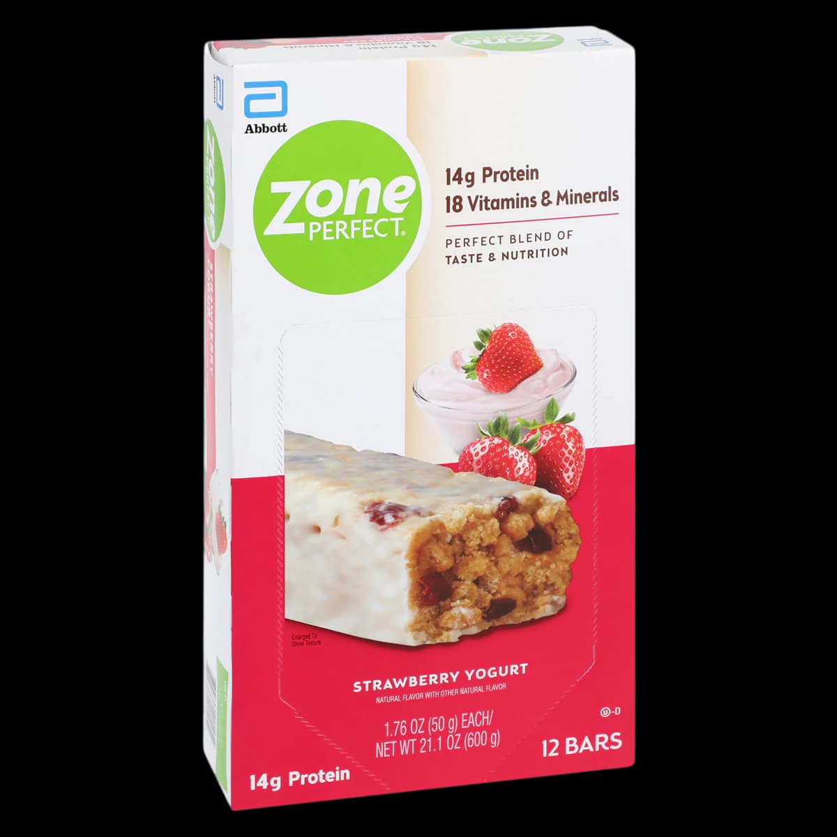 Zone Perfect Protein Bar, Strawberry Yogurt, Bag-In-Box, 12/Box - Zone Perfect Strwbry Yog RTL - Image 1