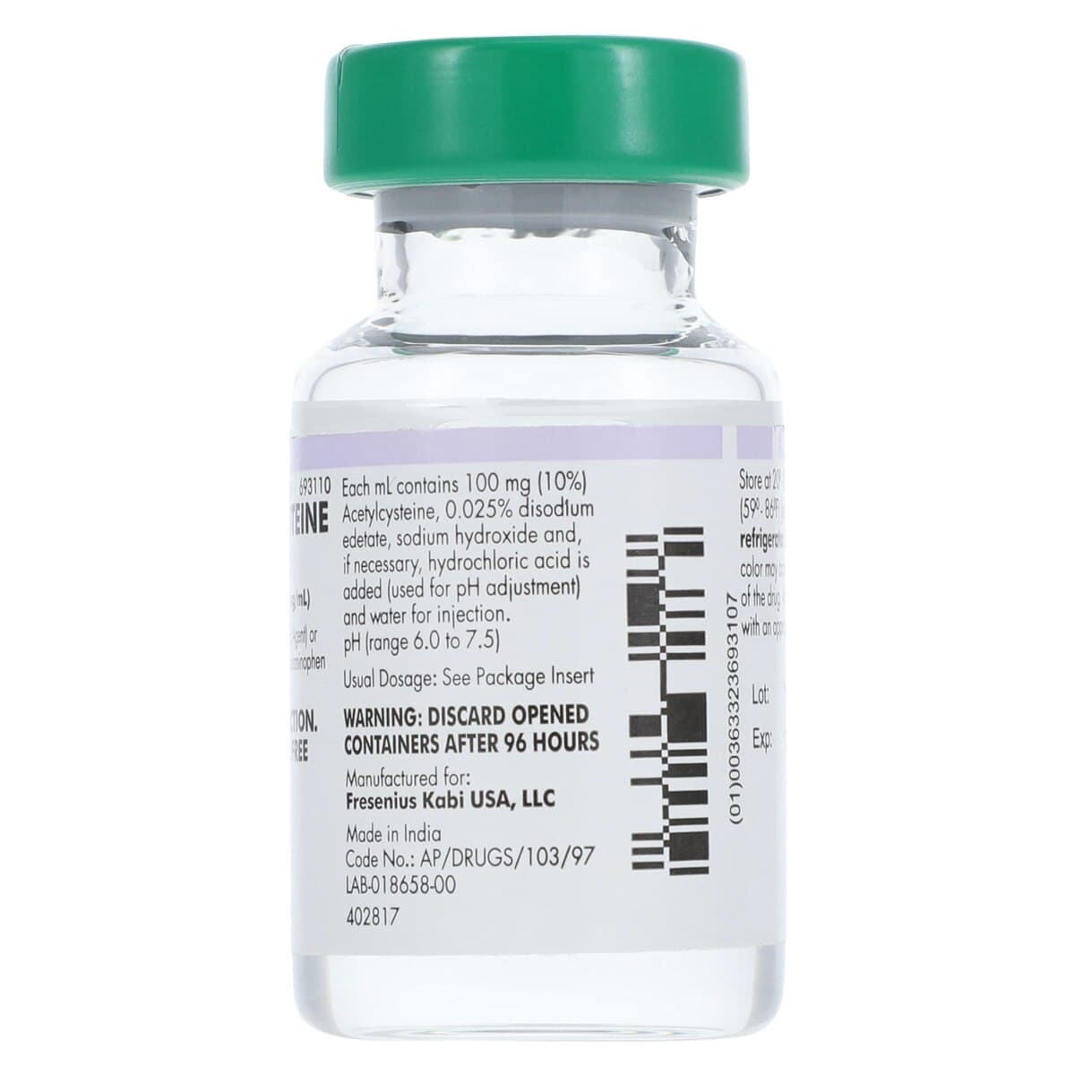 Acetylcysteine Inhalation Solution 10%, 10 mL Vial, 3/Package thumbnail 4