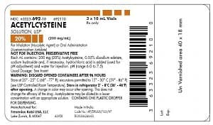 Acetylcysteine Inhalation Solution 20%, 10 mL Vial, 3/Package (Fresenius Kabi) - Acetylcysteine Solution 10mL - Image 1