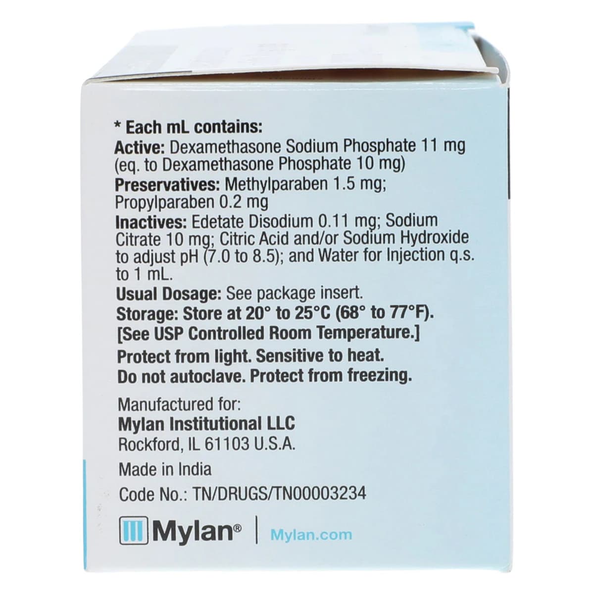 Dexamethasone Sodium Phosphate Injection 10mg/mL, MDV, 10mL Vial, 10/Package thumbnail 6