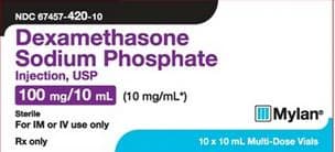 Dexamethasone Sodium Phosphate Injection 10mg/mL, MDV, 10mL Vial, 10/Package thumbnail 2