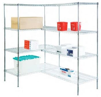 Lakeside Wire 4-Shelf Utility Cart, 24" x 60" x 63", Chrome - Cart Wire 4-Shelf 24x60x63" - Image 1
