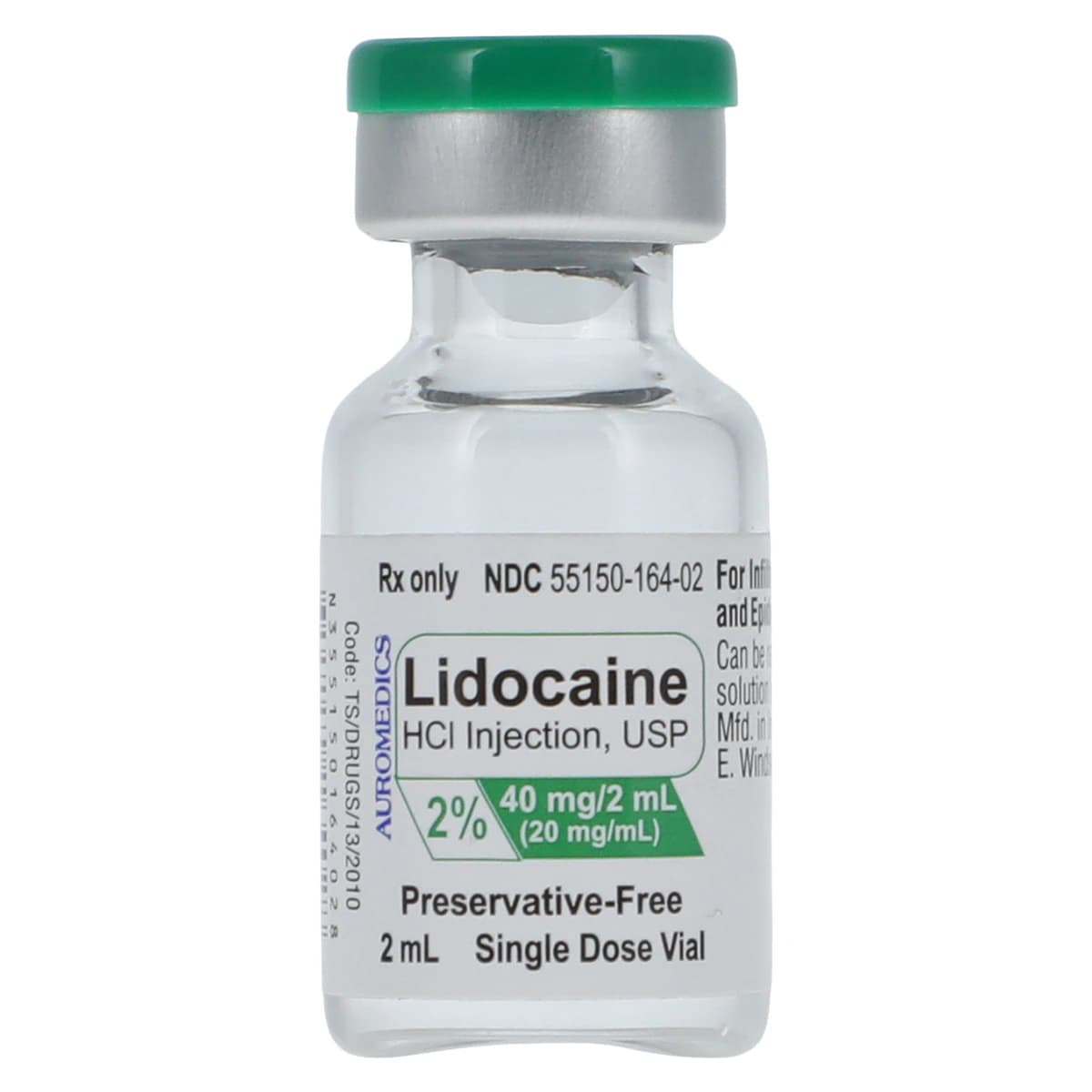 Lidocaine HCl Injection 2%, Preservative Free, Single Dose Vial (SDV), 2mL, 10/Package thumbnail 3