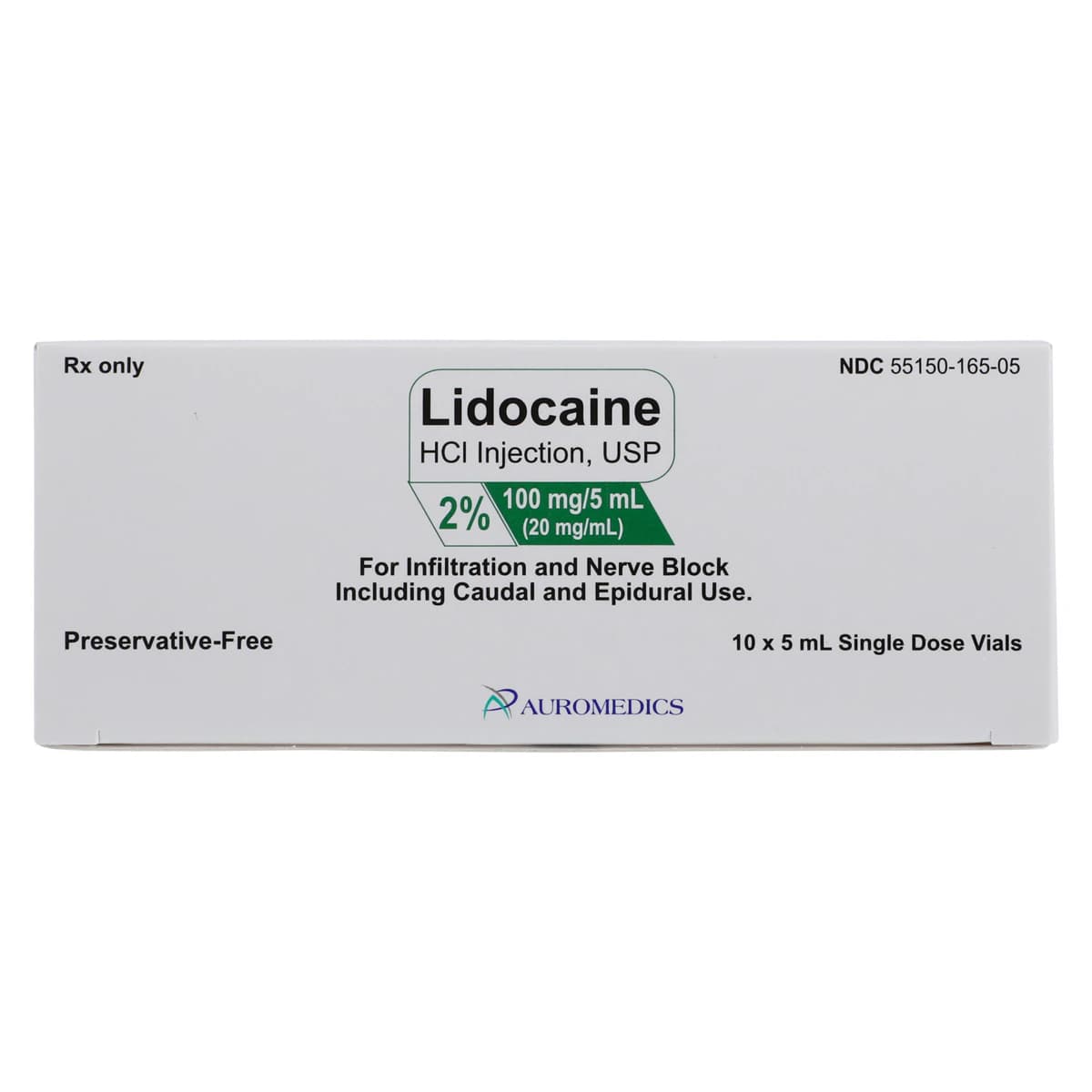 Lidocaine HCl Injection 2% Preservative-Free SDV 5mL, 10/Package thumbnail 7