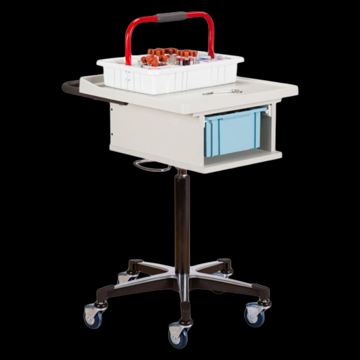 Clinton Industries Phlebotomy Cart, Mobile with 1 Bin - Cart Phlebotomy - Image 1