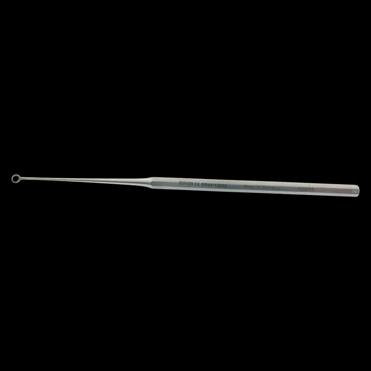 Buck Ear Curette, Stainless Steel, Angled/Blunt - Curette Ear Buck Angled/Blunt - Image 1