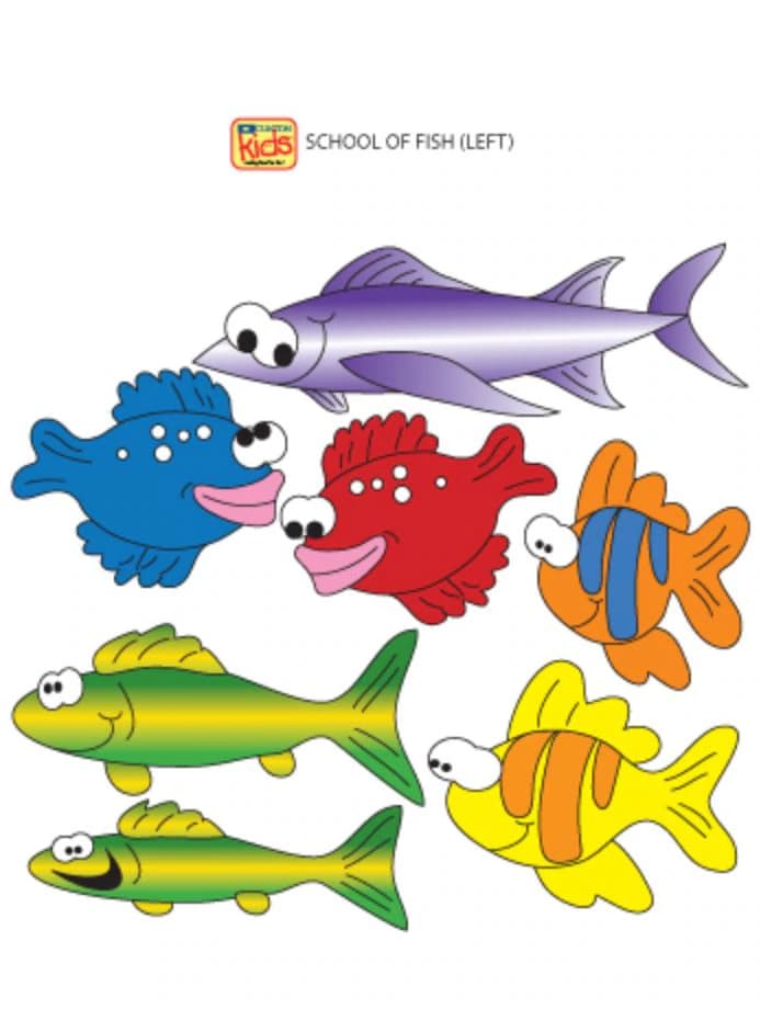 Clinton Industries School of Fish Wall Sticker - Sticker Wall School Of Fish - Image 1