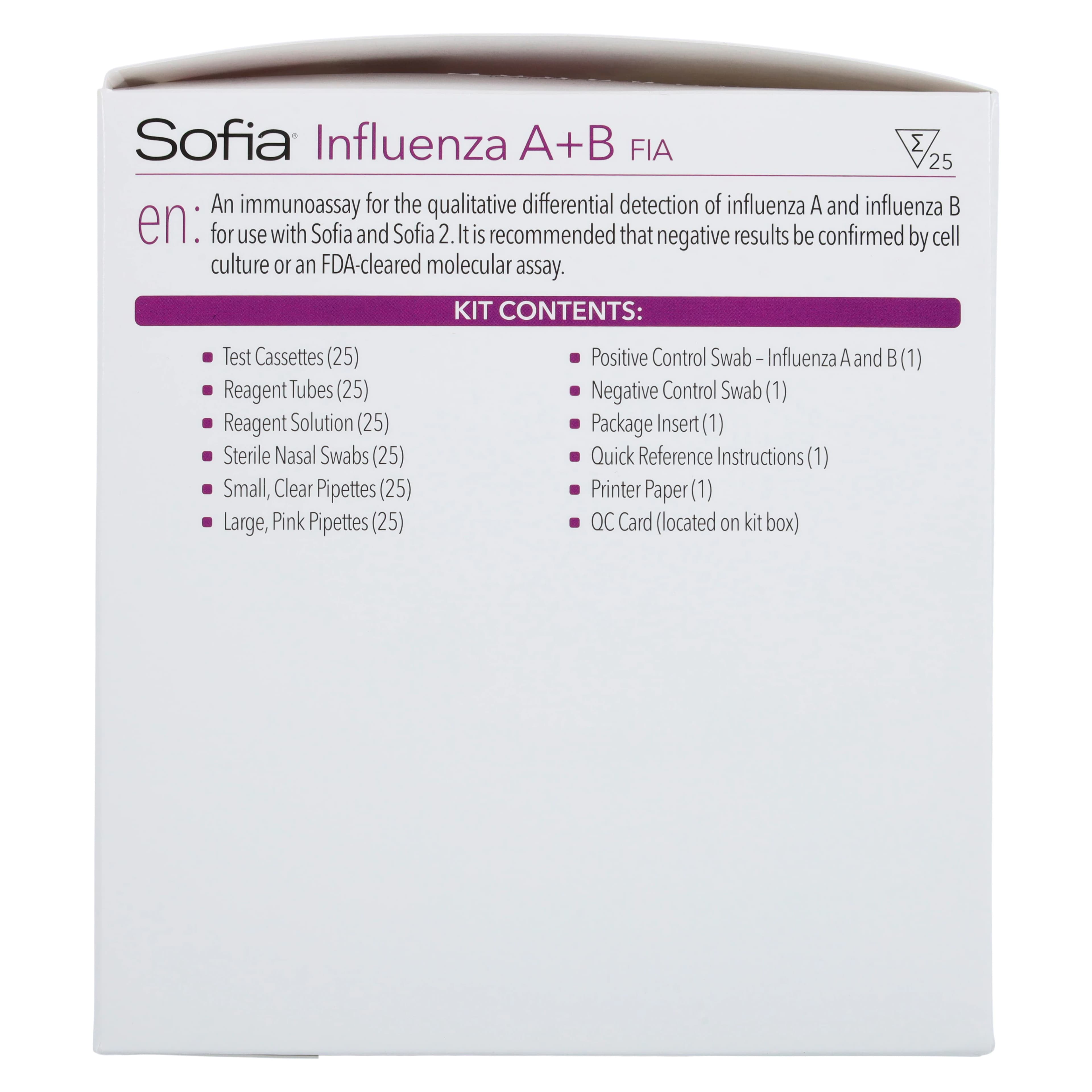 Sofia Influenza A+B Kit, CLIA Waived, 25 Tests/Box thumbnail 3