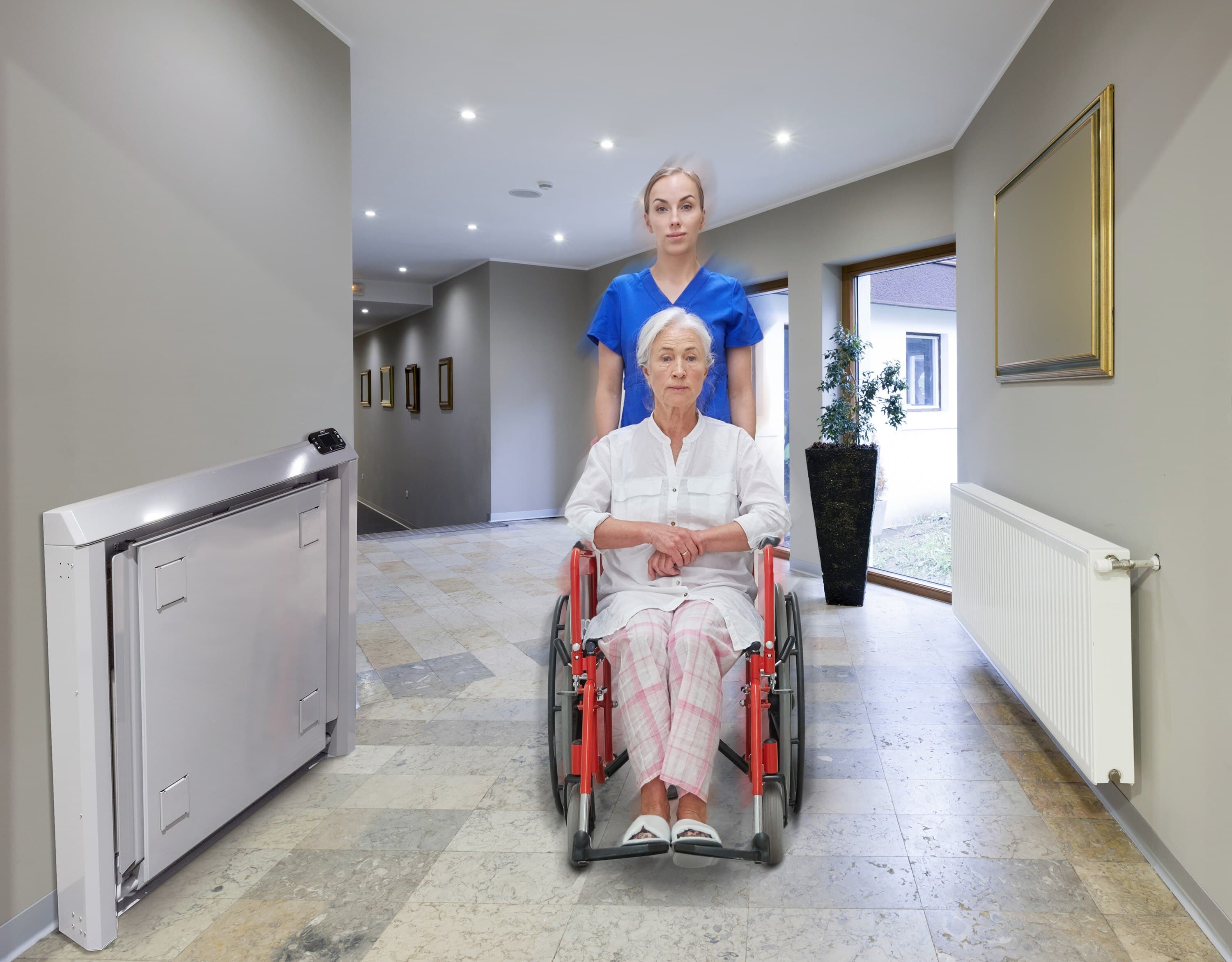 Detecto Wheelchair Scale, Wall Mount/Fold Down, Digital, 1000 lb Capacity thumbnail 6