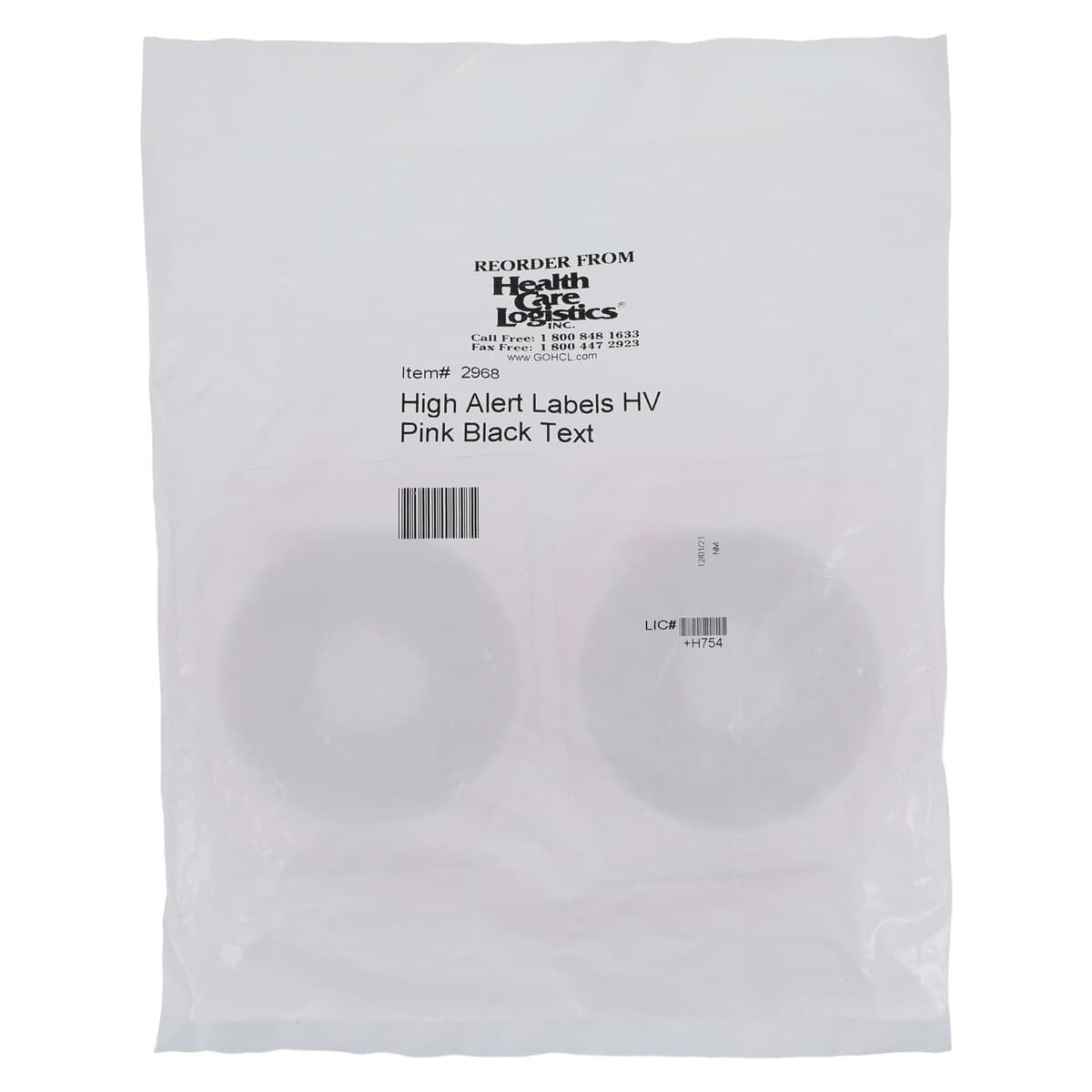 Health Care Logistics High Alert Label, Hot Pink, 1-1/2" x 5/8", 1000/Package thumbnail 4