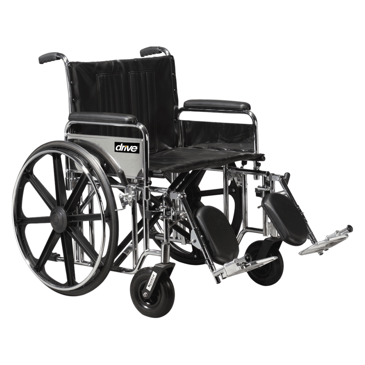 Drive Medical Silver Sport Wheelchair Seat Rail Guide - Guide Seat Rail w/Wheelchair - Image 1