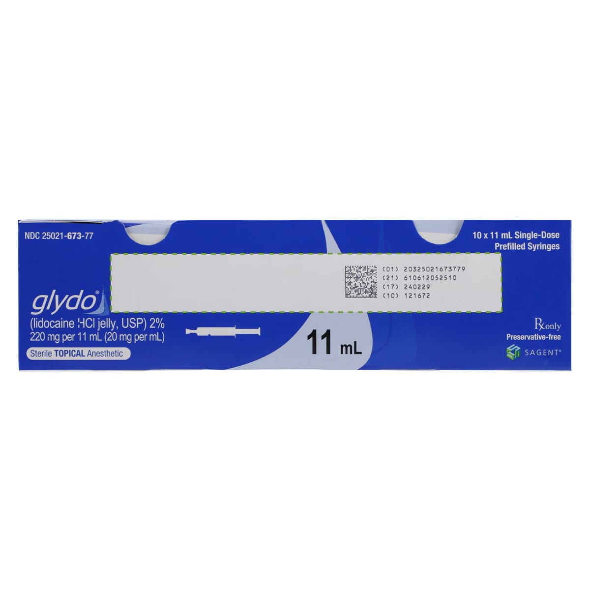 Glydo Lidocaine Jelly 2% Preservative-Free Prefilled Syringe, 11 mL, 10/Package thumbnail 8